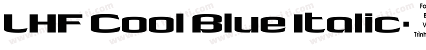 LHF Cool Blue Italic字体转换